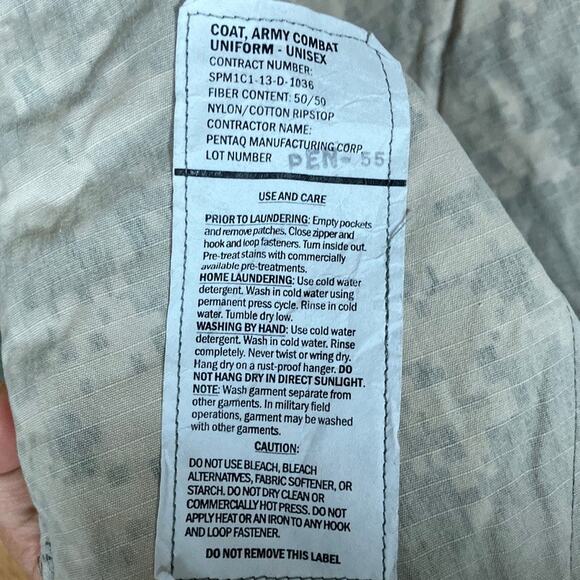 Military Army Combat Unisex Coat Green Camouflage Uniform Digicam Medium Regular - Picture 7 of 13